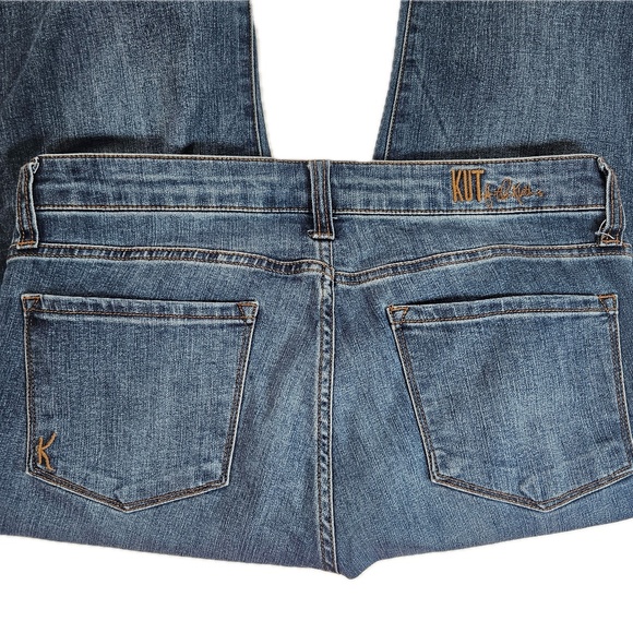 Kut from the Kloth Jeans Womens 6 Blue Denim Distressed Dark Wash Casual Pants - Picture 3 of 9